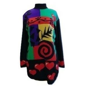 St. John Sportswear knit tunic top unusual Sz S